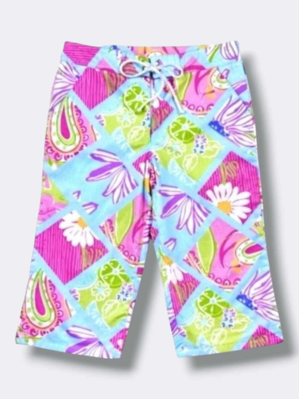 Lilly Pulitzer Dakota Boardwalk Capri Girls 8 Patchwork Floral Paisley Resort